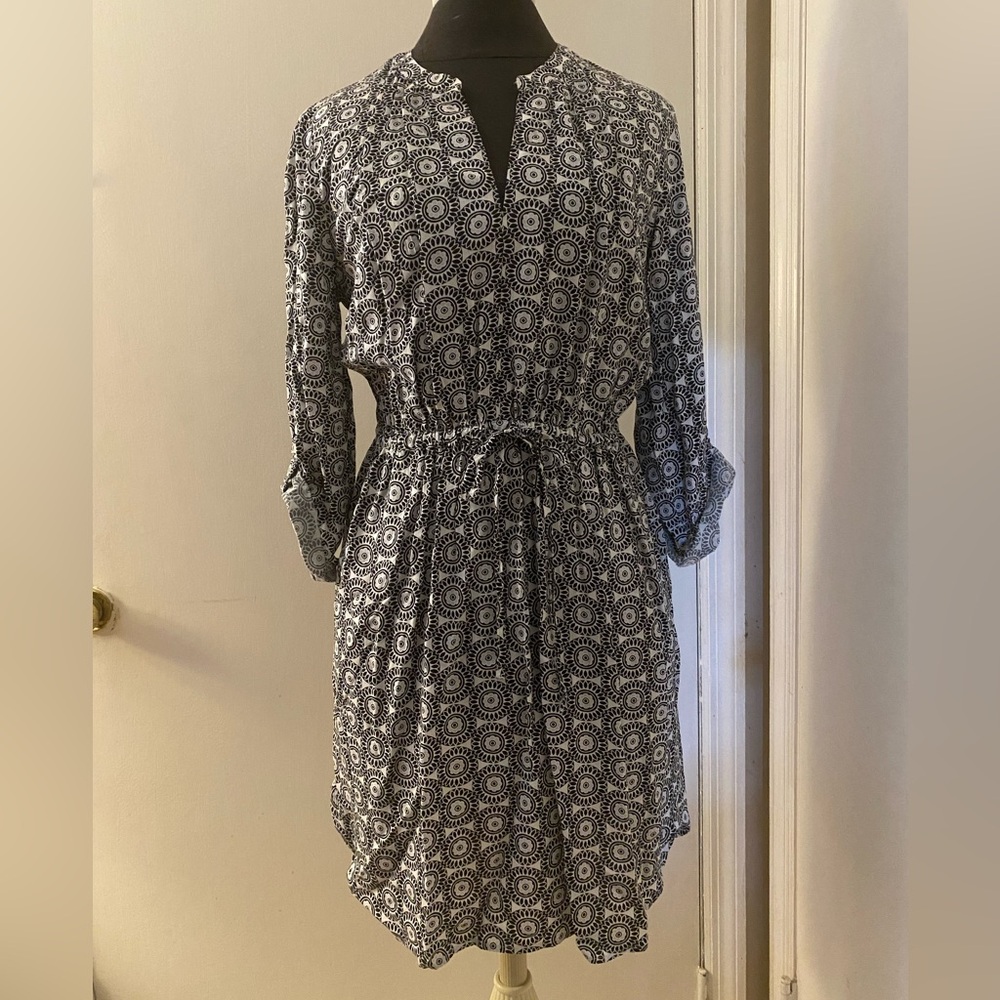 Loft 3/4 sleeve dress. Drawstring waist… size MP